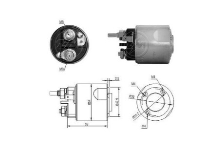 Втягуюче реле стартера ERA ZM7495