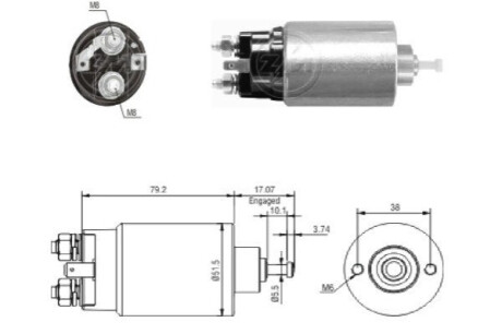 Тяговое реле, стартер ERA ZM769