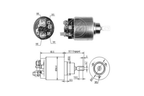 Тяговое реле, стартер ERA ZM771