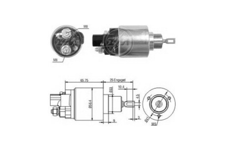 Тяговое реле, стартер ERA ZM978