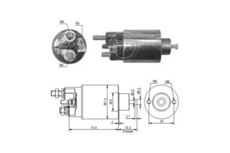 Тяговое реле, стартер ERA ZM993