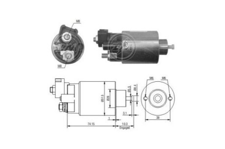 Втягуюче реле стартера ERA ZM994