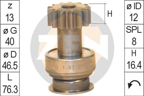 Бендикс стартера ERA ZN1702