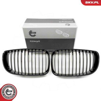 Grill BMW pojedyncza listwa, czarny połysk, BMW 1 E81/E87 Facelift ESEN SKV 66SKV006