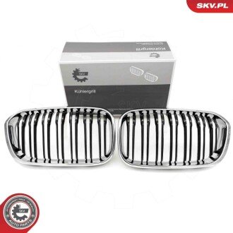 Grill BMW podwójna listwa, chrom, BMW 1 F20 Facelift ESEN SKV 66SKV023