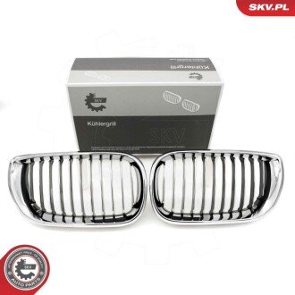 Grill BMW pojedyncza listwa, chrom, BMW 3 E46 Facelift ESEN SKV 66SKV078