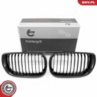 Grill BMW komplet L+P, kolor carbon, BMW 3 E46 Facelift ESEN SKV 66SKV080