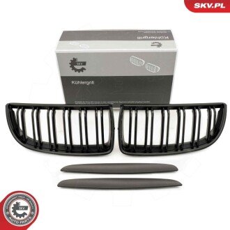 Grill BMW podwójna listwa, czarny mat, BMW 3 E90 ESEN SKV 66SKV091