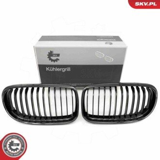 Grill BMW komplet L+P, kolor carbon, BMW 3 E90 Facelift ESEN SKV 66SKV098