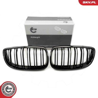 Grill BMW podwójna listwa, czarny połysk, BMW 3 E92 Coupe, ESEN SKV 66SKV107