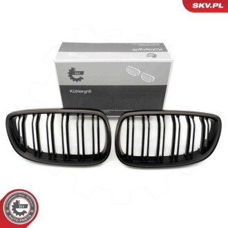 Grill BMW podwójna listwa, czarny mat, BMW 3 E92 Coupe ESEN SKV 66SKV109