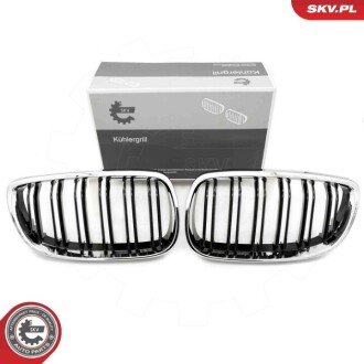 Grill BMW podwójna listwa, czarny chrom, BMW 3 E92 Coupe ESEN SKV 66SKV110