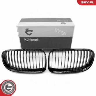 Grill BMW komplet L+P, czarny połysk, BMW 3 E92 Facelift Coupe ESEN SKV 66SKV112