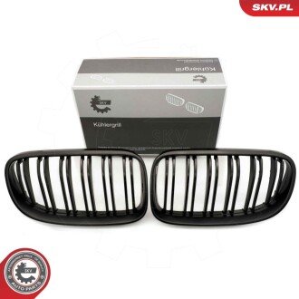 Grill BMW podwójna listwa, czarny mat, BMW 3 E92 Facelift Coupe ESEN SKV 66SKV117