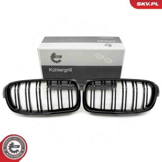 Grill BMW podwójna listwa, czarny połysk, BMW 3 F30 ESEN SKV 66SKV123