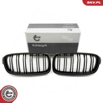 Grill BMW podwójna listwa, czarny mat, BMW 3 F30 ESEN SKV 66SKV126