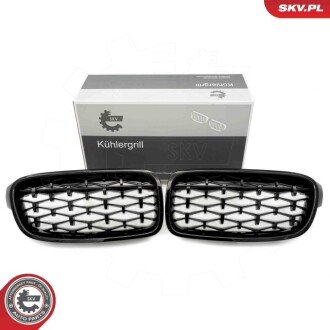 Grill BMW diament, czarny połysk, BMW 3 F30 ESEN SKV 66SKV128