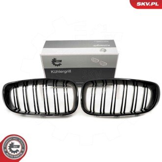 Grill BMW podwójna listwa, czarny połysk, BMW 3 F34 ESEN SKV 66SKV132