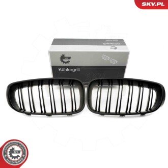 Grill BMW podwójna listwa, czarny mat, BMW 3 F34 ESEN SKV 66SKV133