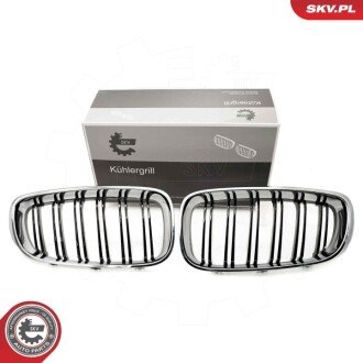 Grill BMW podwójna listwa, czarny chrom, BMW 3 F34 ESEN SKV 66SKV134