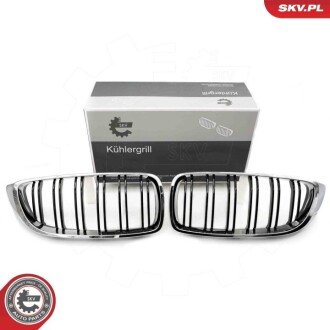 Grill BMW podwójna listwa, czarny chrom, BMW 4 F32 ESEN SKV 66SKV152