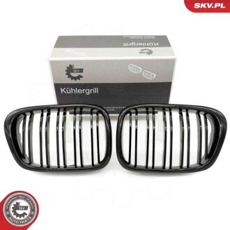 Grill BMW podwójna listwa, czarny połysk, BMW 5 E39 ESEN SKV 66SKV161