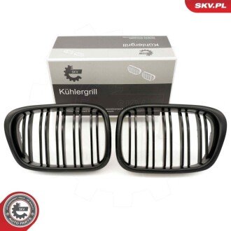 Grill BMW podwójna listwa, czarny mat, BMW 5 E39 ESEN SKV 66SKV162