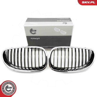 Grill BMW pojedyncza listwa, czarny chrom, BMW 5 E60 ESEN SKV 66SKV169