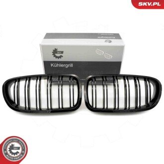 Grill BMW podwójna listwa, czarny połysk, BMW 5 F10 ESEN SKV 66SKV183