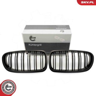 Grill BMW podwójna listwa, czarny mat, BMW 5 F10 ESEN SKV 66SKV185