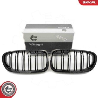 Grill BMW podwójna listwa, kolor carbon, BMW 5 F10 ESEN SKV 66SKV186