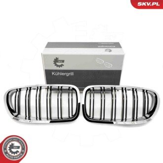 Grill BMW podwójna listwa, czarny chrom, BMW 5 F10 ESEN SKV 66SKV187