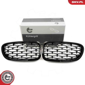 Grill BMW diament, czarny połysk, BMW 5 F10 ESEN SKV 66SKV190