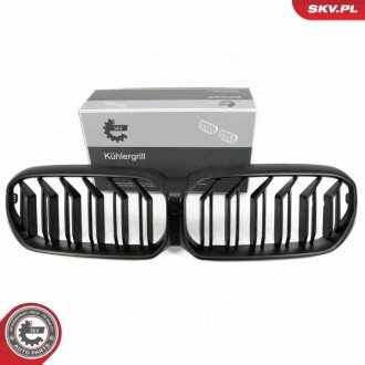 Grill BMW komplet L+P, podwójna listwa, czarny mat, BMW 5 G30 Facelift ESEN SKV 66SKV204