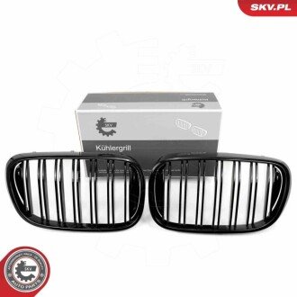 Grill BMW komplet L+P, podwójna listwa, czarny połysk, BMW 7 G11/G12 ESEN SKV 66SKV223