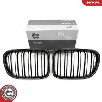 Grill BMW podwójna listwa, czarny połysk, BMW X1 E84 ESEN SKV 66SKV233