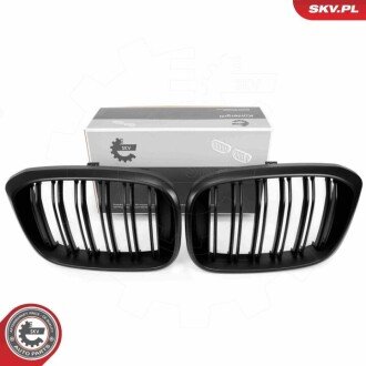 Grill BMW komplet L+P, podwójna listwa, czarny mat, BMW X3 G01 ESEN SKV 66SKV262