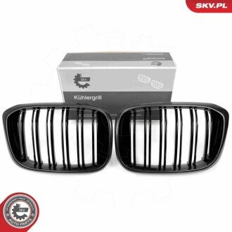 Grill BMW komplet L+P, podwójna listwa, kolor carbon, BMW X3 G01 ESEN SKV 66SKV264