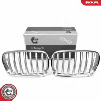 Grill BMW komplet L+P, pojedyncza listwa, chrom, BMW X5 E70 ESEN SKV 66SKV285