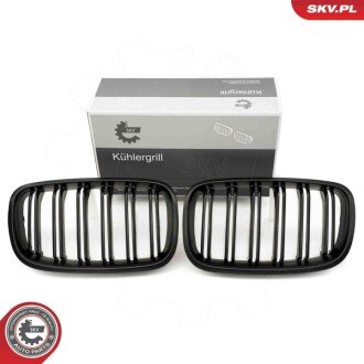 Grill BMW podwójna listwa, czarny mat, BMW X5 E70 ESEN SKV 66SKV288