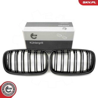 Grill BMW podwójna listwa, kolor carbon, BMW X5 E70 ESEN SKV 66SKV290