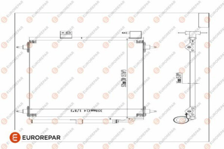 Радиатор кондиционера Eurorepar 1610161080