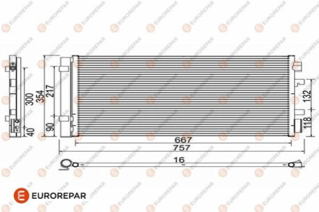 Радіатор кондиціонера Eurorepar 1618099780