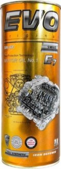Моторное масло E7 5W-40 1л - EVO EVO E7 5W-40 1L