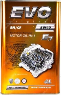 Моторное масло E7 5W-40 4л - EVO EVO E7 5W-40 4L