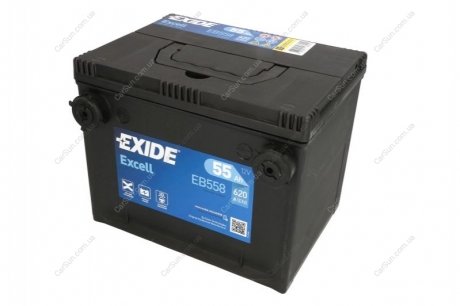 Akumulator 12V 55Ah/620A EXCELL (L+ sae) 230x180x186 B9 (rozruchowy) EXIDE EB558 (фото 1)