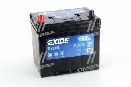 Аккумулятор 60Ah-12v EXCELL(230х172х220),L,EN480 - (99961105120 / 94461110500 / 9438748) EXIDE EB605