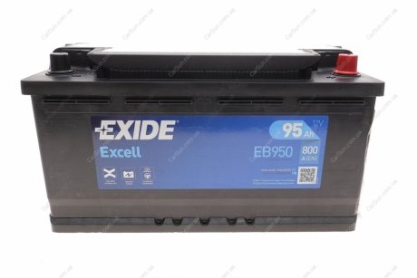 Аккумулятор 95Ah-12v EXCELL(353х175х190),R,EN800 - (99961109520 / 95861109221 / 95861109220) EXIDE EB950