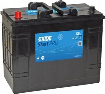 Akumulator 12V 125Ah/760A STARTPRO (L+ Biegun standardowy) 349x175x290 B0 (Rozruchowy) EXIDE EG1251