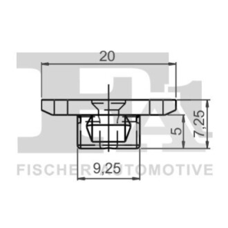 SPINKA KLIPS MOCUJACY 5-SZT 20MM ZOLYT FA1 52600015